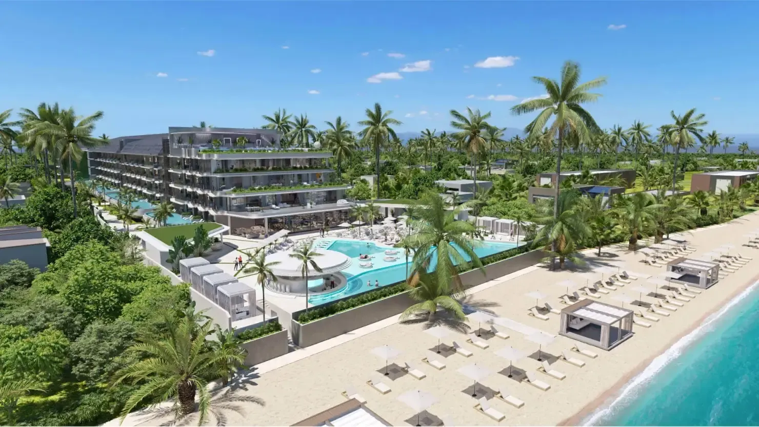 luxury apartment complex in Sanur