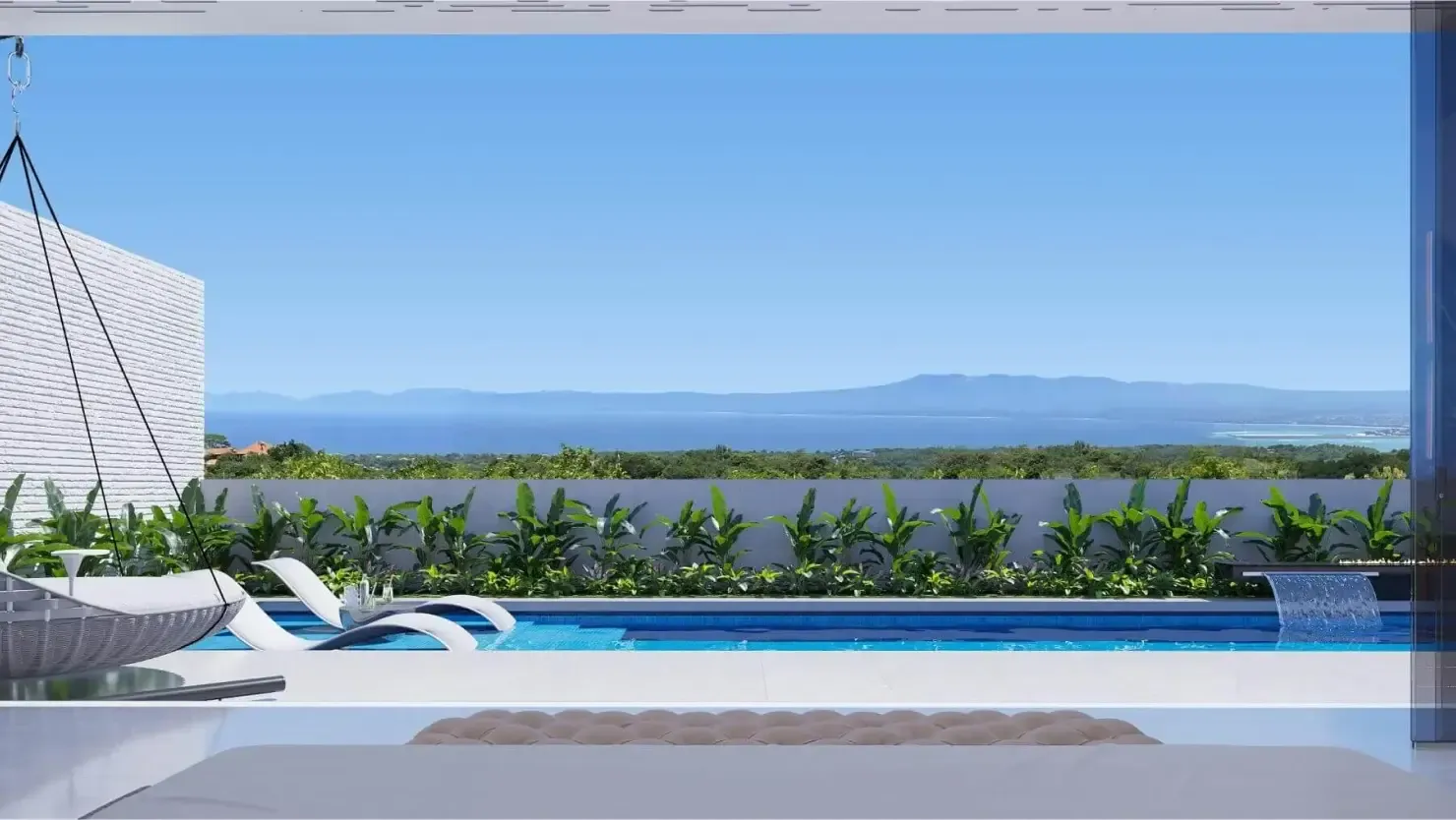 luxury villa with open terrace