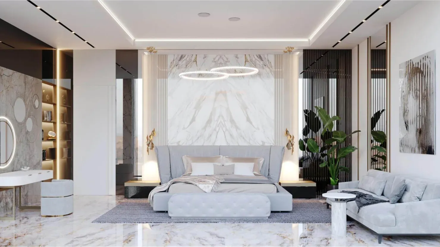 modern luxury interior dining room in bali