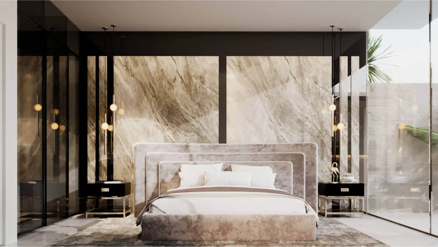 modern luxury interior dining room in bali